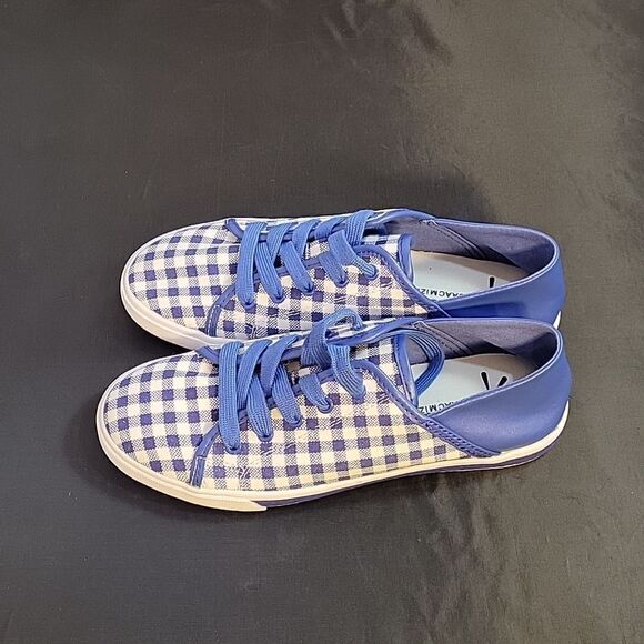 BRAND NEW ISAAC MIZRAHI MIZRAHI LIVE! LACE-UP GINGHAM SNEAKERS - Picture 10 of 14